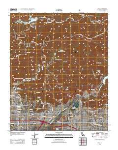 Azusa 2012 topographic map thumbnail
