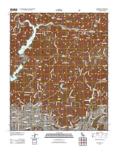 Glendora 2012 topographic map thumbnail