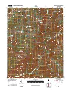Mokelumne Peak 2012 topographic map thumbnail