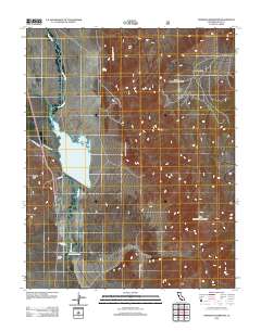 Tinemaha Reservoir 2012 topographic map thumbnail