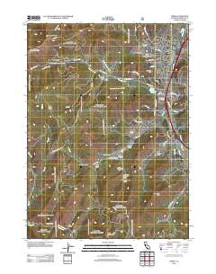 Yreka 2012 topographic map thumbnail