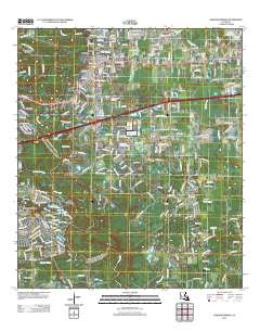 Denham Springs 2012 topographic map thumbnail