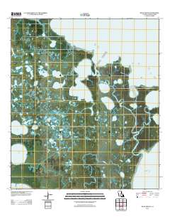 Bayou Blanc 2012 topographic map thumbnail