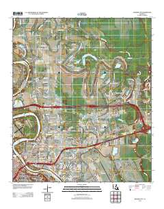 Bossier City 2012 topographic map thumbnail