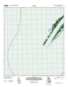 Burrwood Bayou West 2012 topographic map thumbnail
