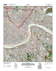 New Orleans East 2012 topographic map thumbnail