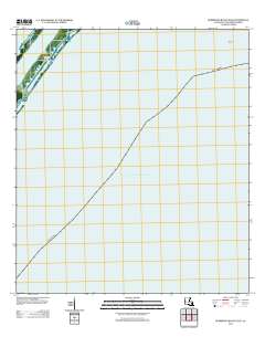 Burrwood Bayou East 2012 topographic map thumbnail