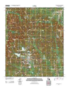 Plain Dealing 2012 topographic map thumbnail