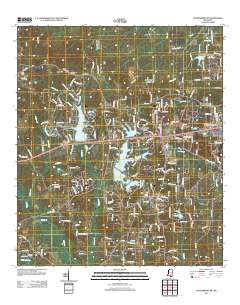 Hattiesburg SW 2012 topographic map thumbnail