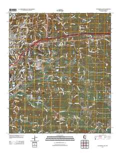 Vicksburg East 2012 topographic map thumbnail