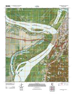 Vicksburg West 2012 topographic map thumbnail