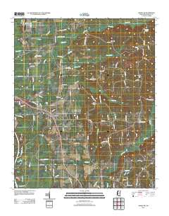 Amory SW 2012 topographic map thumbnail