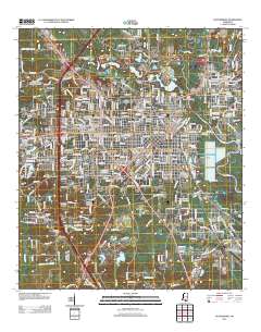 Hattiesburg 2012 topographic map thumbnail