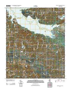 Arkabutla East 2012 topographic map thumbnail