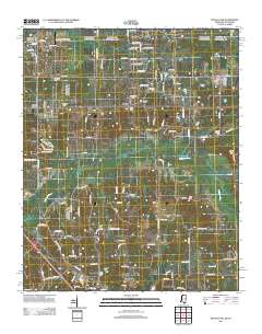 Byhalia NW 2012 topographic map thumbnail