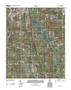 Senatobia 2012 topographic map thumbnail