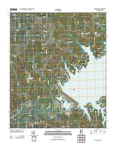Sardis Dam 2012 topographic map thumbnail