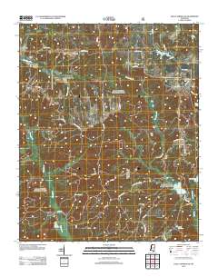 Holly Springs SE 2012 topographic map thumbnail