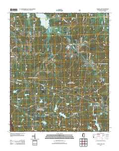 Coker Lake 2012 topographic map thumbnail