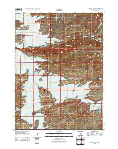 Seminoe Dam SE 2012 topographic map thumbnail