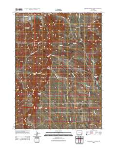 Rawhide Buttes West 2012 topographic map thumbnail