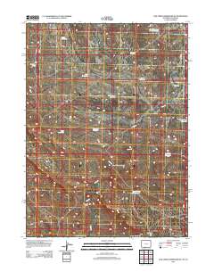 Cow Creek Reservoir SW 2012 topographic map thumbnail
