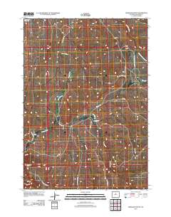 Mahogany Butte 2012 topographic map thumbnail
