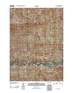 Gates Butte 2012 topographic map thumbnail