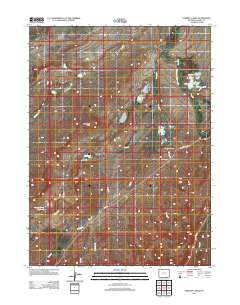 Downey Lakes 2012 topographic map thumbnail
