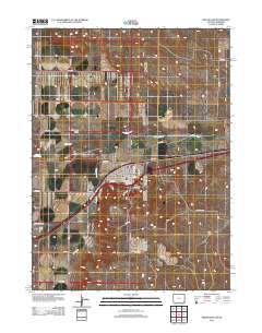 Pine Bluffs 2012 topographic map thumbnail