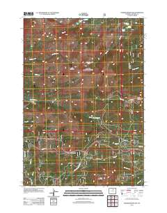 Powder River Pass 2012 topographic map thumbnail