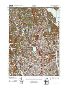 Worcester North 2012 topographic map thumbnail