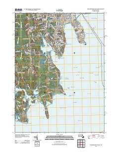 New Bedford South 2012 topographic map thumbnail