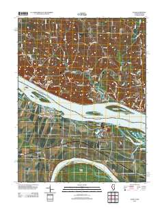 Elsah 2012 topographic map thumbnail