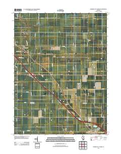 Farmer City North 2012 topographic map thumbnail