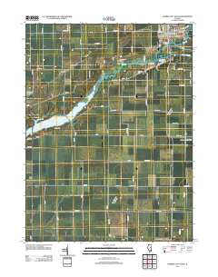 Farmer City South 2012 topographic map thumbnail