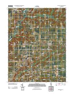 Beecher City 2012 topographic map thumbnail