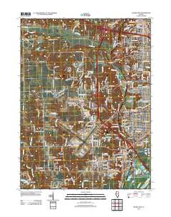Peoria West 2012 topographic map thumbnail