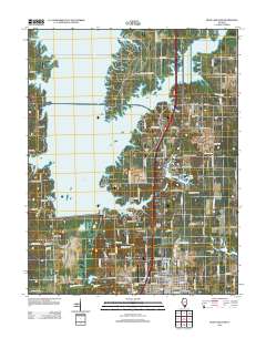 Rend Lake Dam 2012 topographic map thumbnail