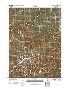 Scales Mound West 2012 topographic map thumbnail