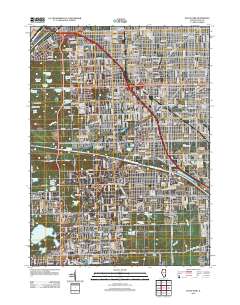 Palos Park 2012 topographic map thumbnail