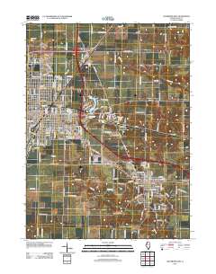 Galesburg East 2012 topographic map thumbnail