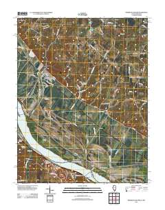 Prairie du Rocher 2012 topographic map thumbnail