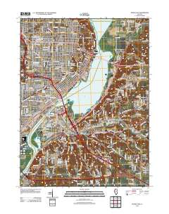 Peoria East 2012 topographic map thumbnail