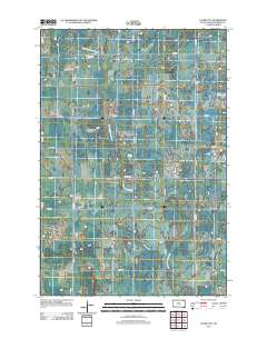Claire City 2012 topographic map thumbnail