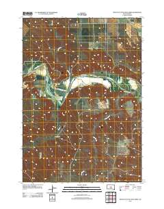 Mouth of Little Dog Creek 2012 topographic map thumbnail