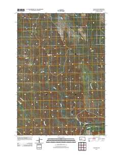 Oahe SW 2012 topographic map thumbnail