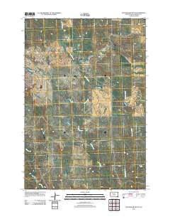 Rattlesnake Butte 2012 topographic map thumbnail