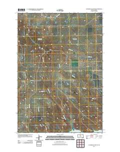 Laundreaux Butte 2012 topographic map thumbnail