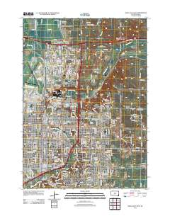 Sioux Falls East 2012 topographic map thumbnail